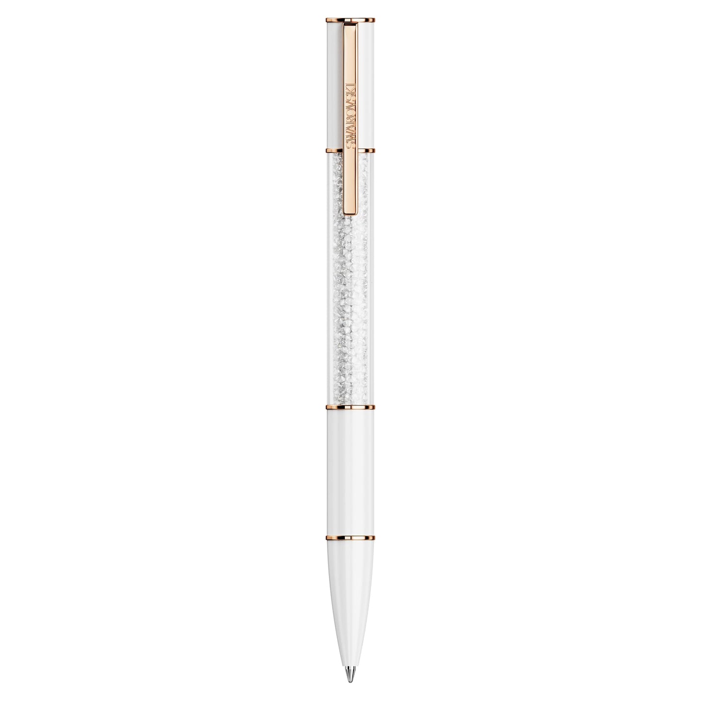 Swarovksi Crystalline Lustre ballpoint pen, White, Rose gold-tone plated