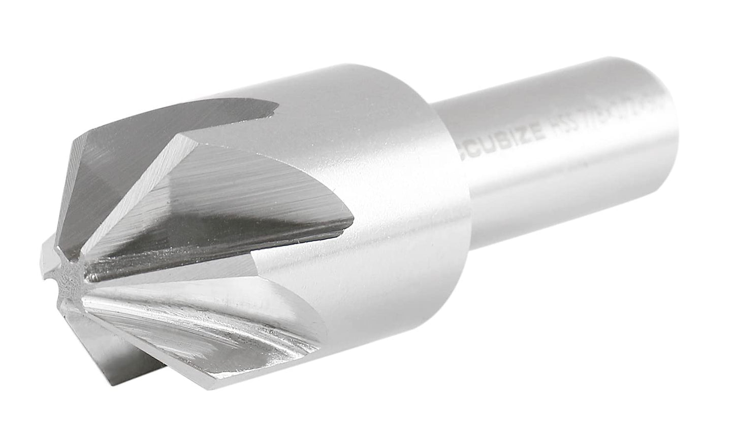 Accusize Industrial Tools 90 Degree 6 Flute H.S.S. Machine Countersink, 8 Pcs, 0206-2016