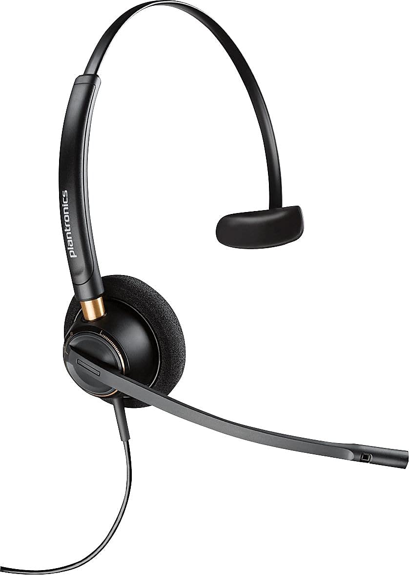 Poly - EncorePro 510 QD Wired Headset (Plantronics) - Works with Poly Call Center Digital Adapters - Acoustic Hearing Protection - Mono (Single-Ear)