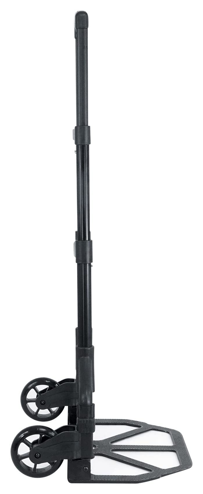 Rockville GigMate 154 lbs DJ/Musician Aluminum Trolley Hand Truck, Folds Flat, Large Rubber Wheels, Bungee Cord Included, Adjustable Height, for DJs and Musicians Transporting Gear
