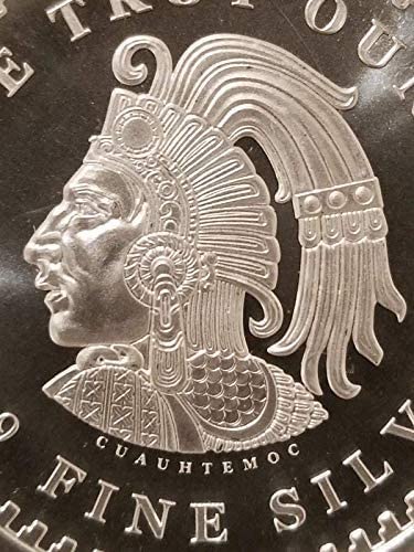 1 oz .999 Aztec Calendar Stone, Eagle Warrior Emperor of Tenochtitlan New