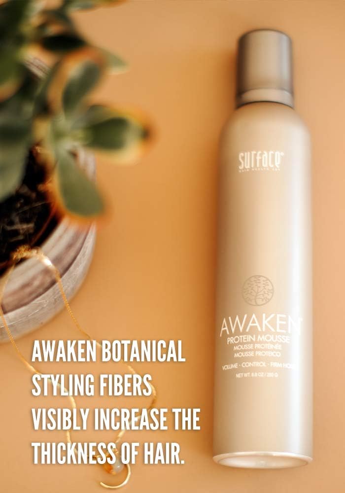 Surface Hair Awaken Mousse: Color Safe, Volumizing, Firm Hold Hair Mousse to Thicken Hair, Sulfate-Free, Paraben-Free, 8.8 oz