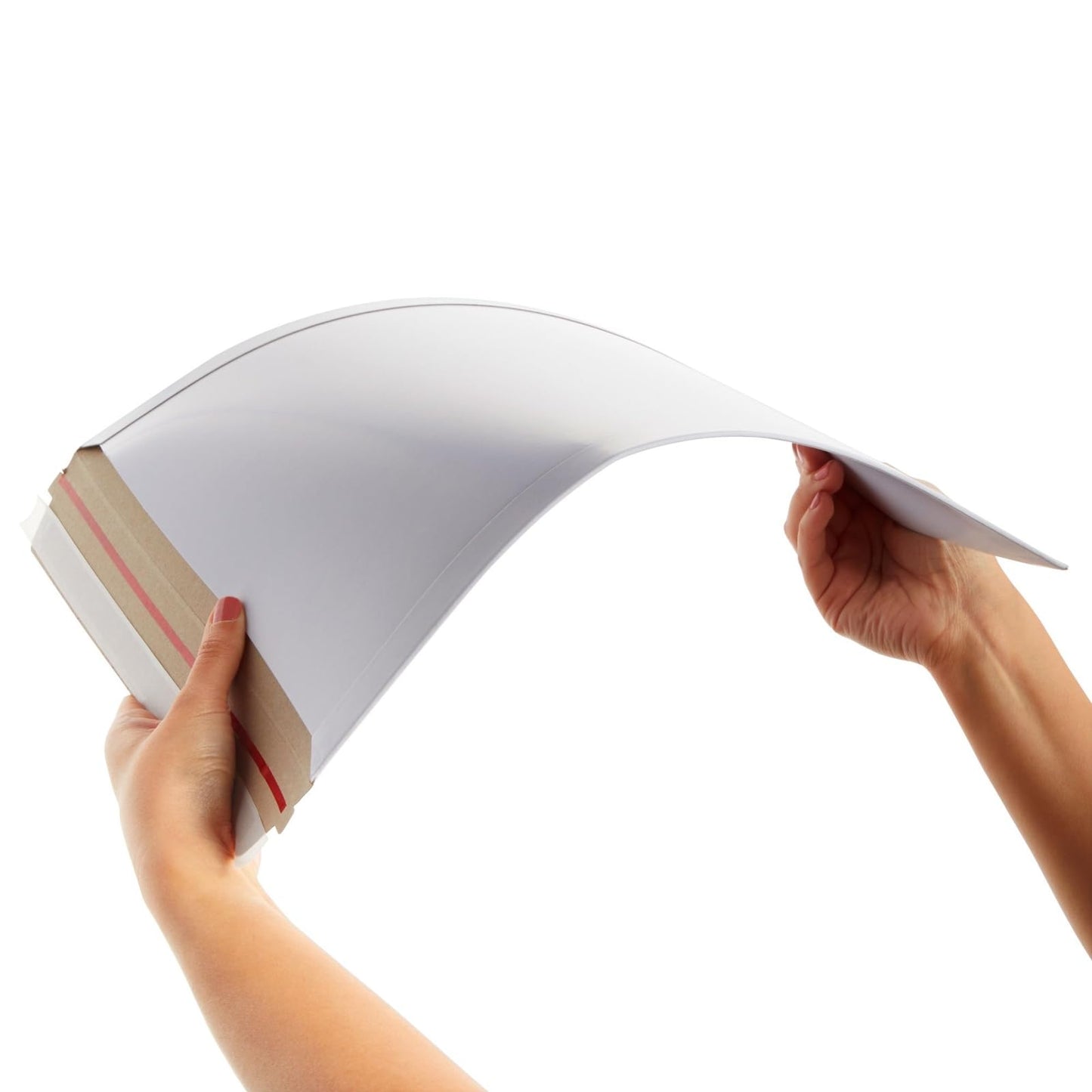 100 Pack Thick Stay Flat Rigid Mailers 12.75x15 with Self Adhesive Seal, 550 GSM Bulk White Cardboard Envelopes for Shipping - Mailing Envelopes - Cardboard Mailers