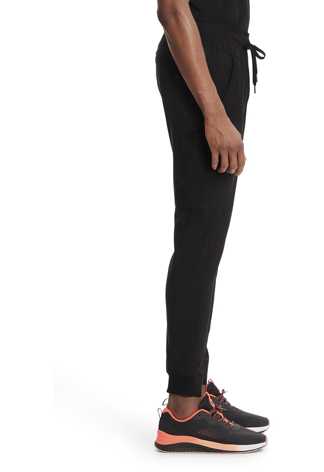 Infinity Cherokee Men's Jogger Pants with Drawstring Waist Mid Rise 5 Pockets Bottoms CK004A, M, Black