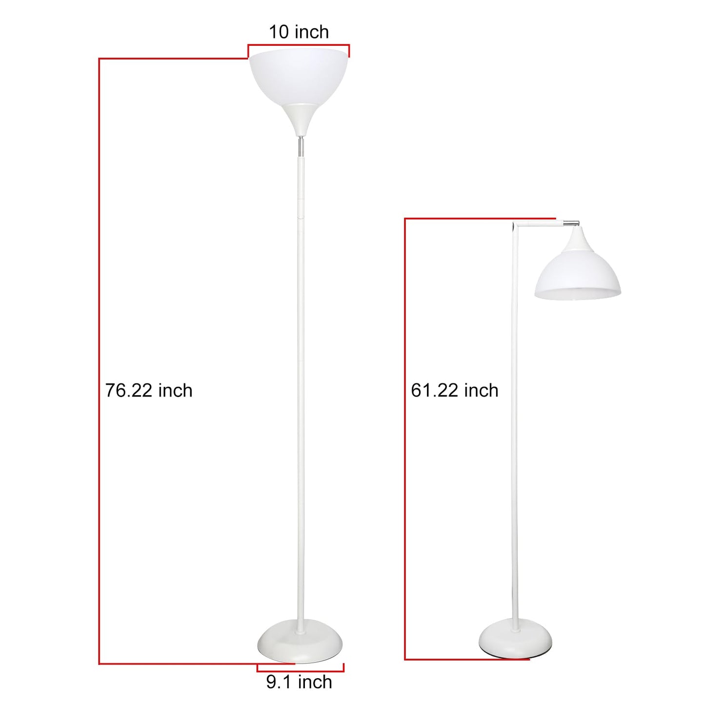 Anrotix Flexible 90-Degree Foldable Floor Lamp - Remote Control, Stepless Color Temp & Brightness, Space-Saving Adjustable Standing Light for Bedroom, Office, Living Room & Study White