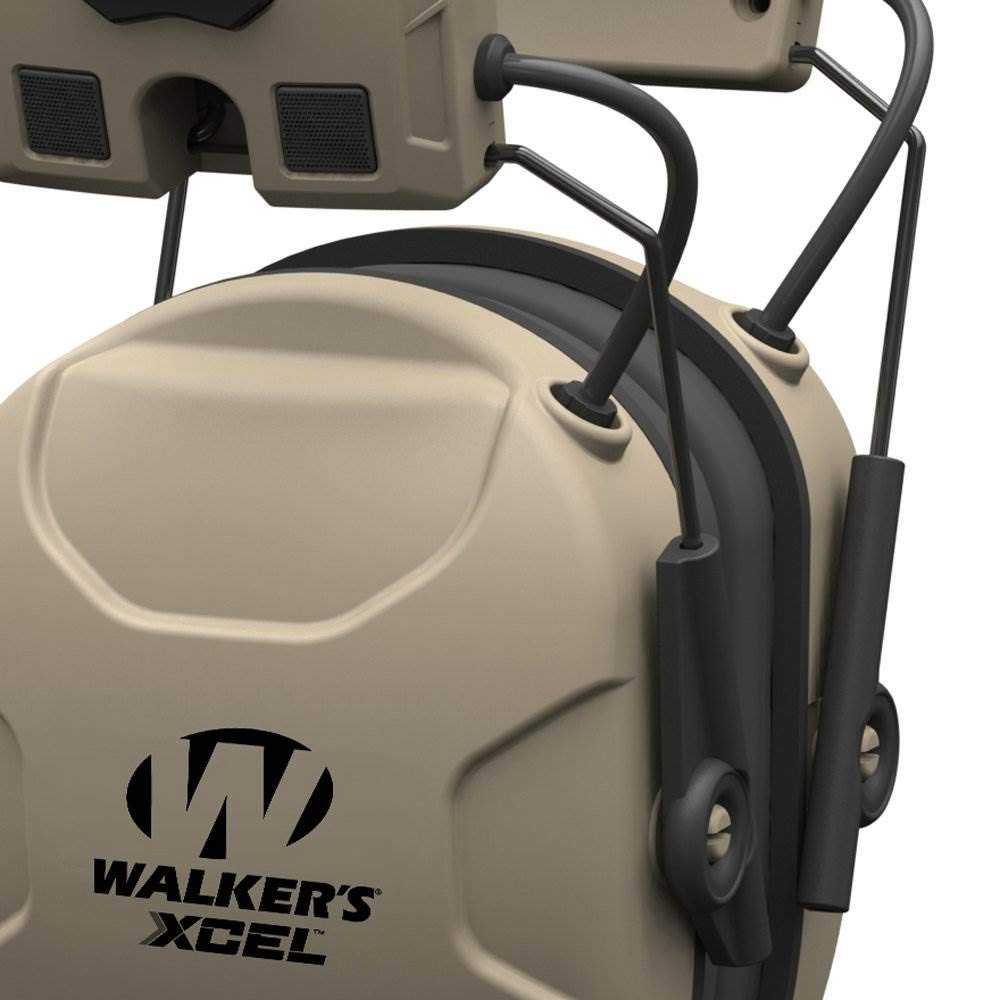 WALKER'S XCEL Digital Electronic Muff-26dB NRR Noise Protection Sound Enhancement Shooting Safety Earmuff, 2 AAA Batteries, XCEL 100, One Size