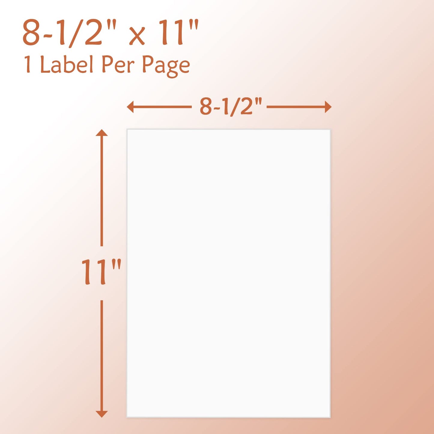9527 Product Full Sheet Shipping Labels, 8-1/2" x 11" Blank White Sticker Paper, Self Adhesive Address Labels for Laser/Inkjet Printers, 500 Labels