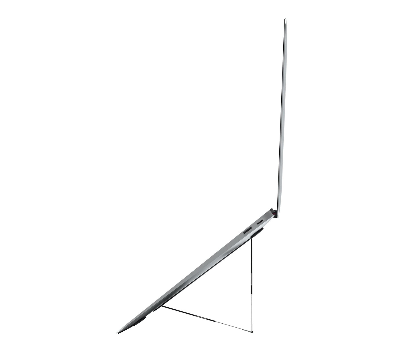 MAJEXTAND Paper-Thin Stand for MacBook, Laptop Riser, Slim Portable Ergonomic Ventilated Stand, 6 Adjustable Heights from 2.1" to 3.6", Compatible with Laptops Up to 18”, US Patented (Black)