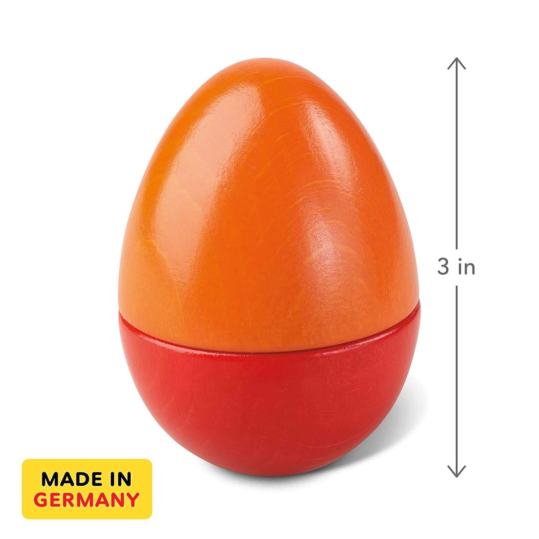 HABA Musical Eggs - 5 Wooden Eggs with Acoustic Sounds, Made in Germany, Kids Musical Instruments, Montessori Toys, Learning Toys & Music Play 2 yrs+