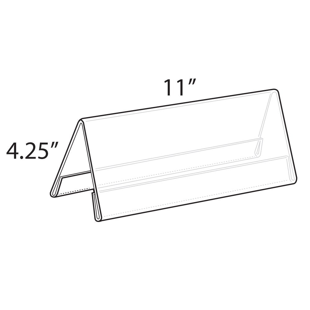 Azar Displays 192810 11" W x 4.25" H 2-Sided Nameplate (10 Pack)