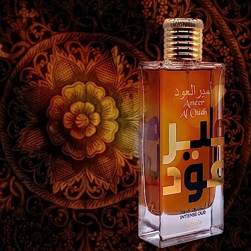 Lattafa Ameer Al Oud Intense Oud for Unisex Eau de Parfum Spray, 3.4 Ounce (Pack of 2)