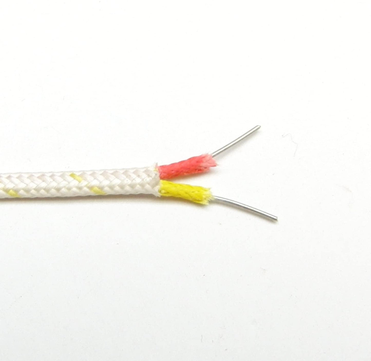 K-Type Thermocouple Wire AWG 24 Solid w. High Temperature Fiberglass Insulation up to 700 Degree C or 1300 F - 10 Yard roll