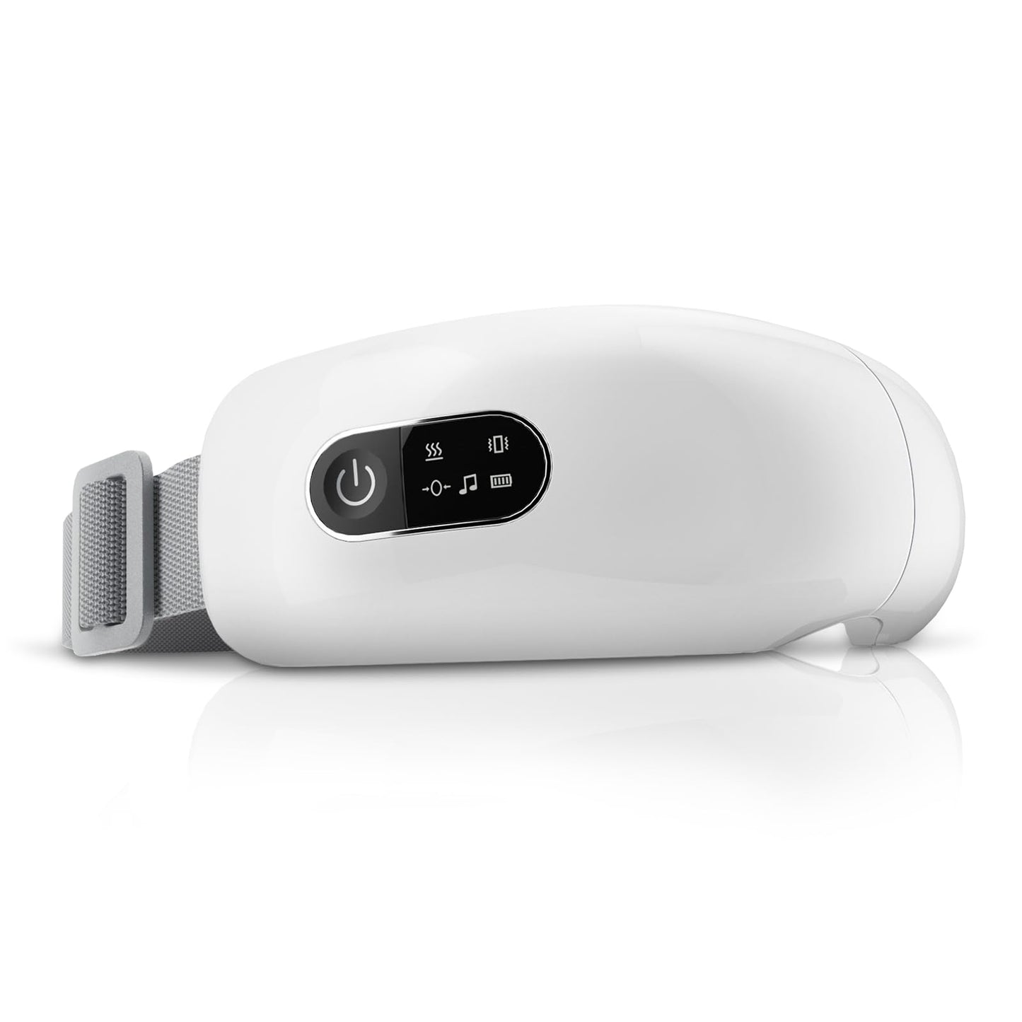 NOWWISH Eye Massager with Heat & Bluetooth Music, Birthday Gifts for Women Men Wife Husband, Smart Heated Eye Mask for Relax Eye, Reduce Eye Strain, Headache and Migraine Relief (Pearl White)