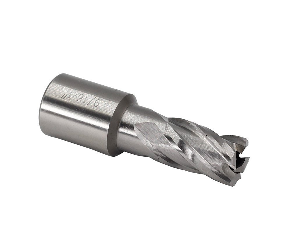 Annular Cutters Set 6pcs JESTUOUS 3/4 Inch Weldon Shank 1 Cutting Depth 1/2-1-1/16 Cutting Diameter Two Flat HSS Slugger Bits for Mag Drill Press with Pilot Pin