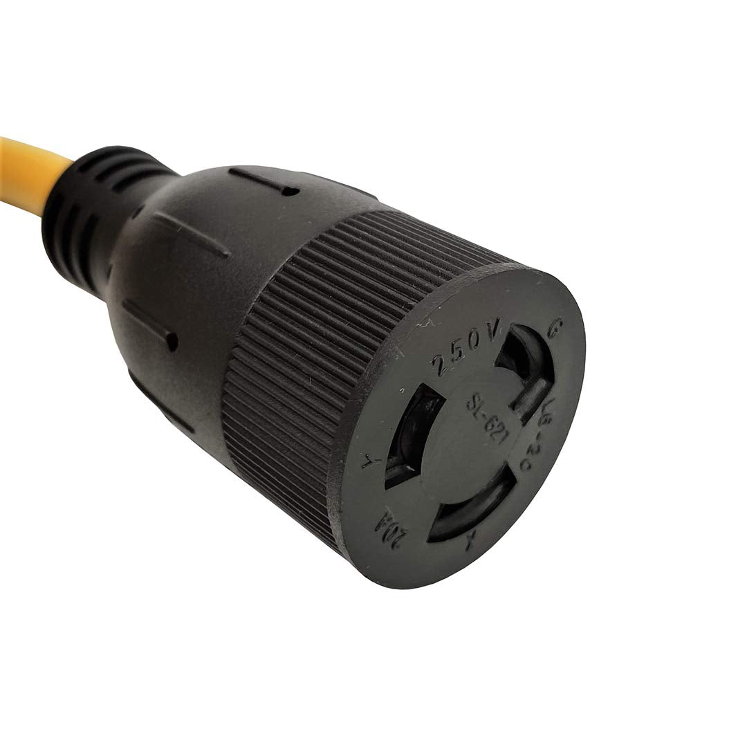 Parkworld NEMA L6-20 Extension Cord, Locking 3-Prong, 20 AMP, 250 Volts, 5000 Watts (25FT)