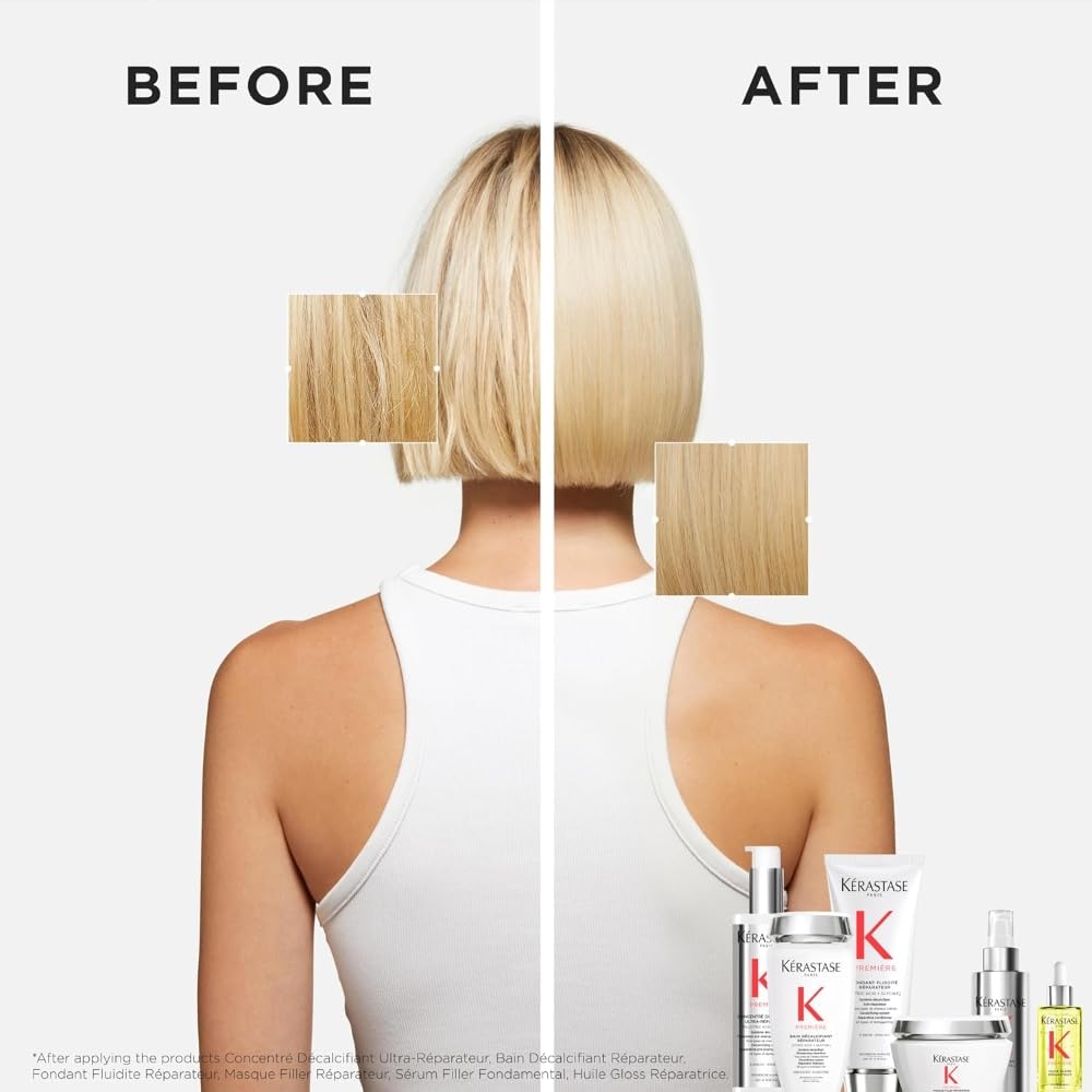 KERASTASE Premiere Hair Repair Conditioner | Intense Bond Repair & Strengthening for Healthier Hair | For Breakage & All Damaged Hair Types | Anti-Frizz & Smoothing | Removes Calcium Build-Up