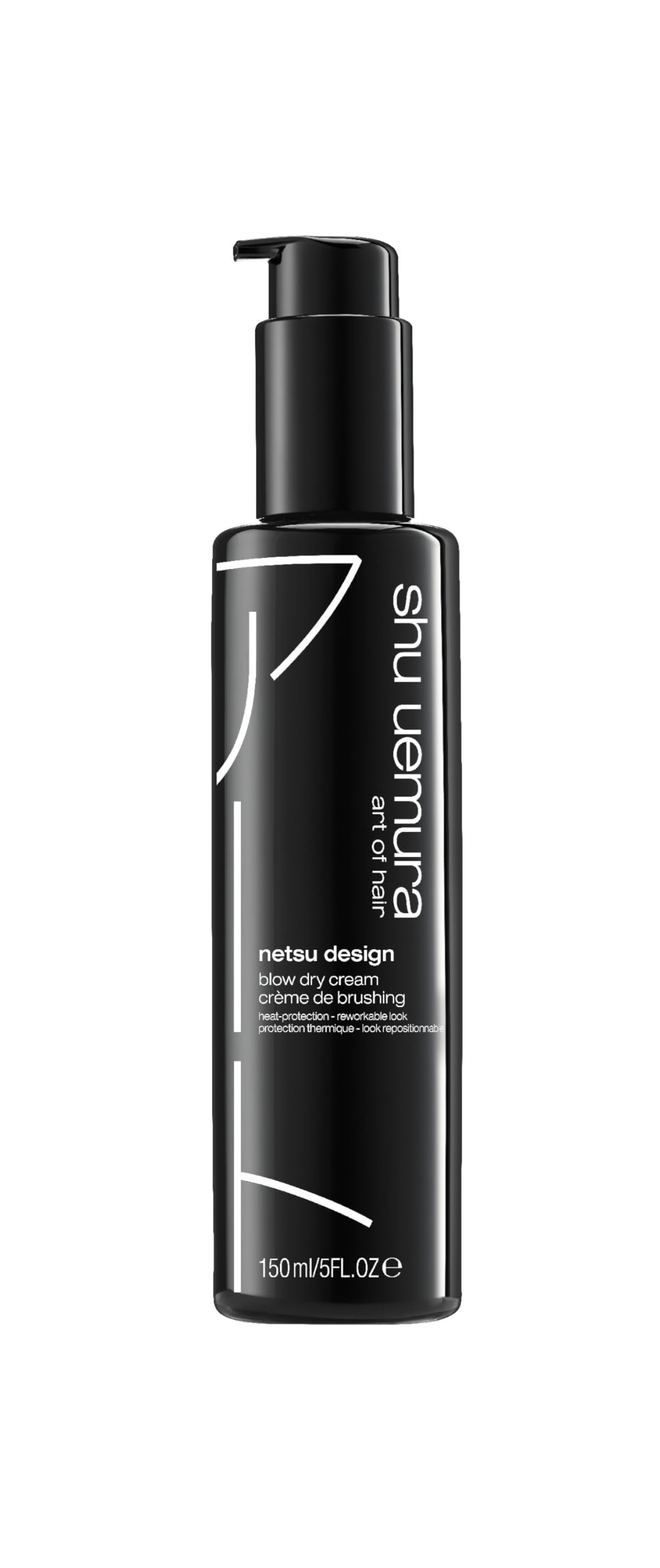 Shu Uemura Netsu Design Blow Dry Cream - Styling Primer and Heat Protectant, Adds Volume and Smoothness, Medium Hold and Flexible Control