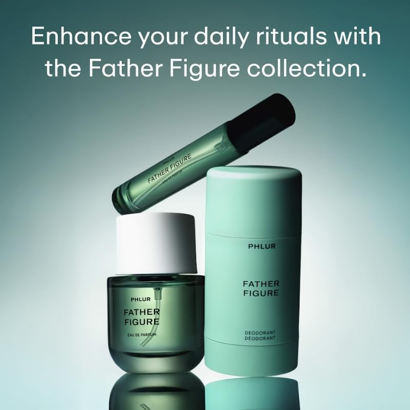 PHLUR Father Figure Eau de Parfum - Travel Size Perfume for Women & Men Fragrance - Green Fresh Fig Perfume with Iris, Jasmine, Patchouli, Sandalwood & Vanilla (9.5mL)
