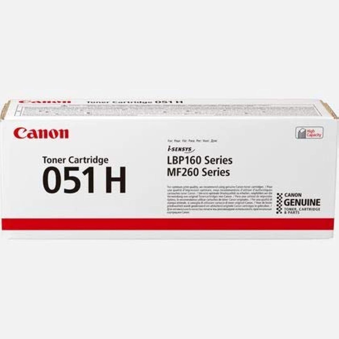 Canon Genuine 051H Black High Yield Toner Cartridge (2169C001),Yield up to 4,100 Pages for LBP162dw, MF264dw, MF267dw
