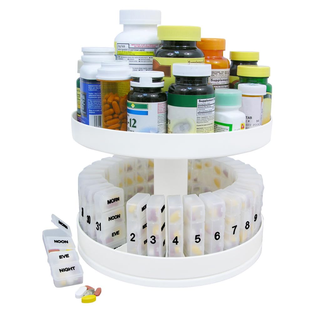 North American Health + Wellness Herrschners Revolving Medicine Center, White (JB6300)