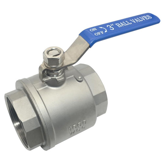 DAN SPEED 3" NPT Female 316 Stainless Steel Full Port Ball Valve Vinyl Handle WOG1000 (3 inch)
