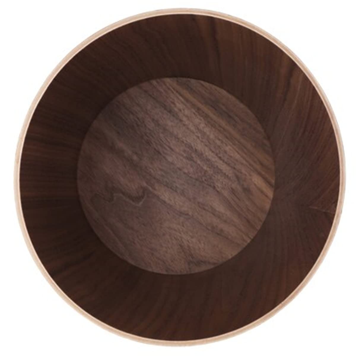 2.3 Gallons Wood Trash Can Wastebasket for Home or Office, Japanese-style natural wood Round Wastebasket, Lightweight, Sturdy for Under Desk, Kitchen, Bedroom, Den, Hotel, or Kids Room (Dark Wood-A)