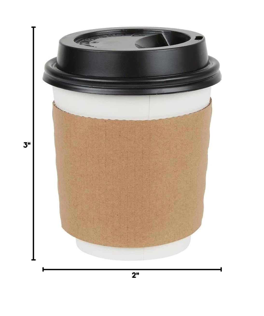 Perfectware Coffee Cup Sleeves 10-20oz 500pk. Eco-Friendly, Earth-Friendly Disposable Cardboard Sleeves, For Hot Drinks. Fits 10 12 16 20 Ounce Togo Paper Cups., Brown, large