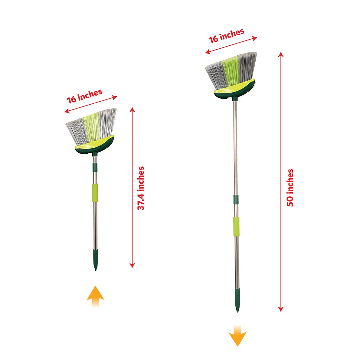Pine-Sol Broom & Mop Cleaning Set - All-in-One Floor Cleaning Kit with Angled Broom and Dustpan, Twist & Microfiber Mops, Mini Dustpan with Brush, and Wall Mount Storage Rack - 7 Pieces