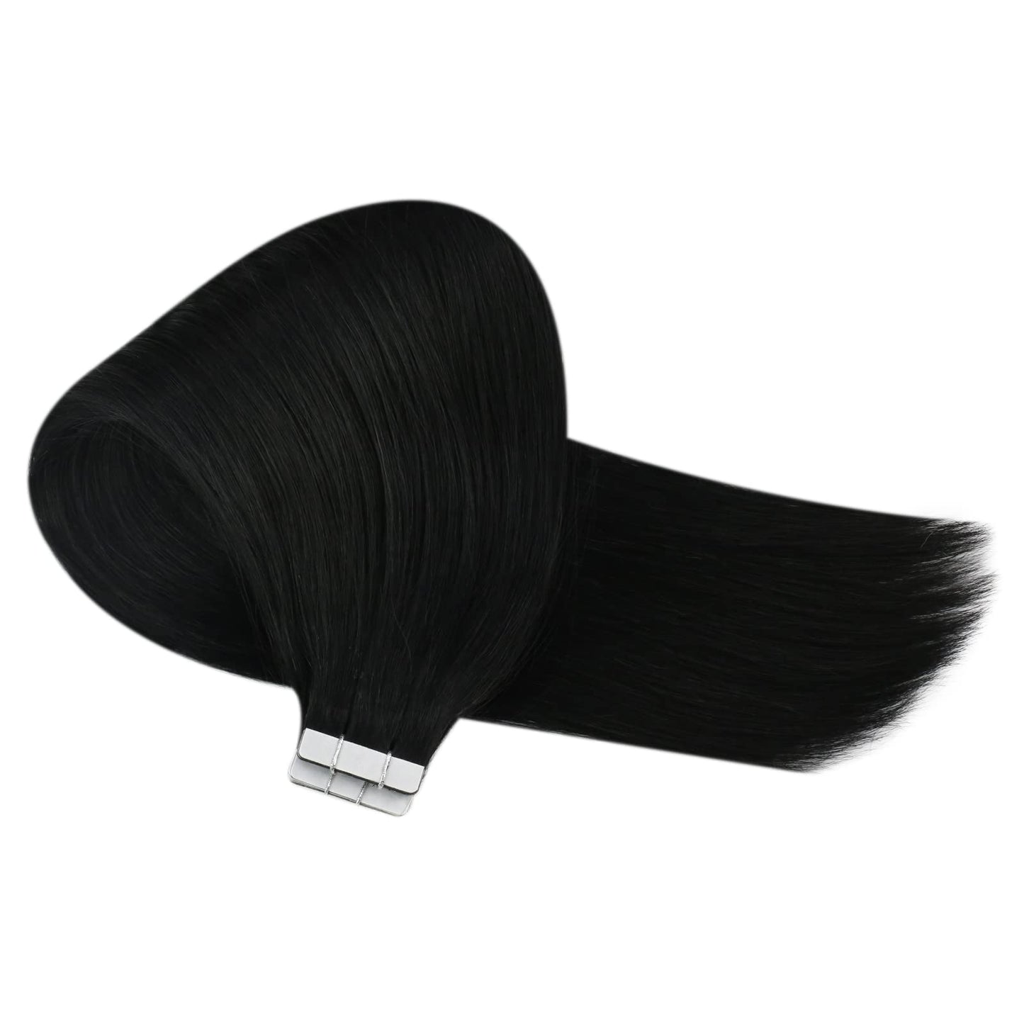 Sunny Hair Black Tape in Human Hair Extensions Invisible Tape in Hair Extensions Human Hair Black Human Hair Tape in Extensions Jet Black 28 Inch Tape in Hair Extensions Long Straight Hair 50g 20pcs