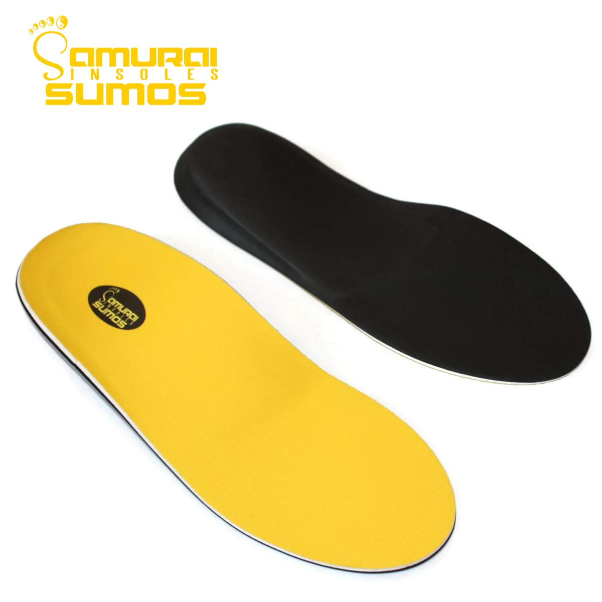 Samurai Insoles Sumos- Super-Padded Orthotics for Flat Feet- Perfect for Work Boots, Roomy Sneakers or Shoes (Mens 11-11 1/2 | Womens 13-13 1/2)