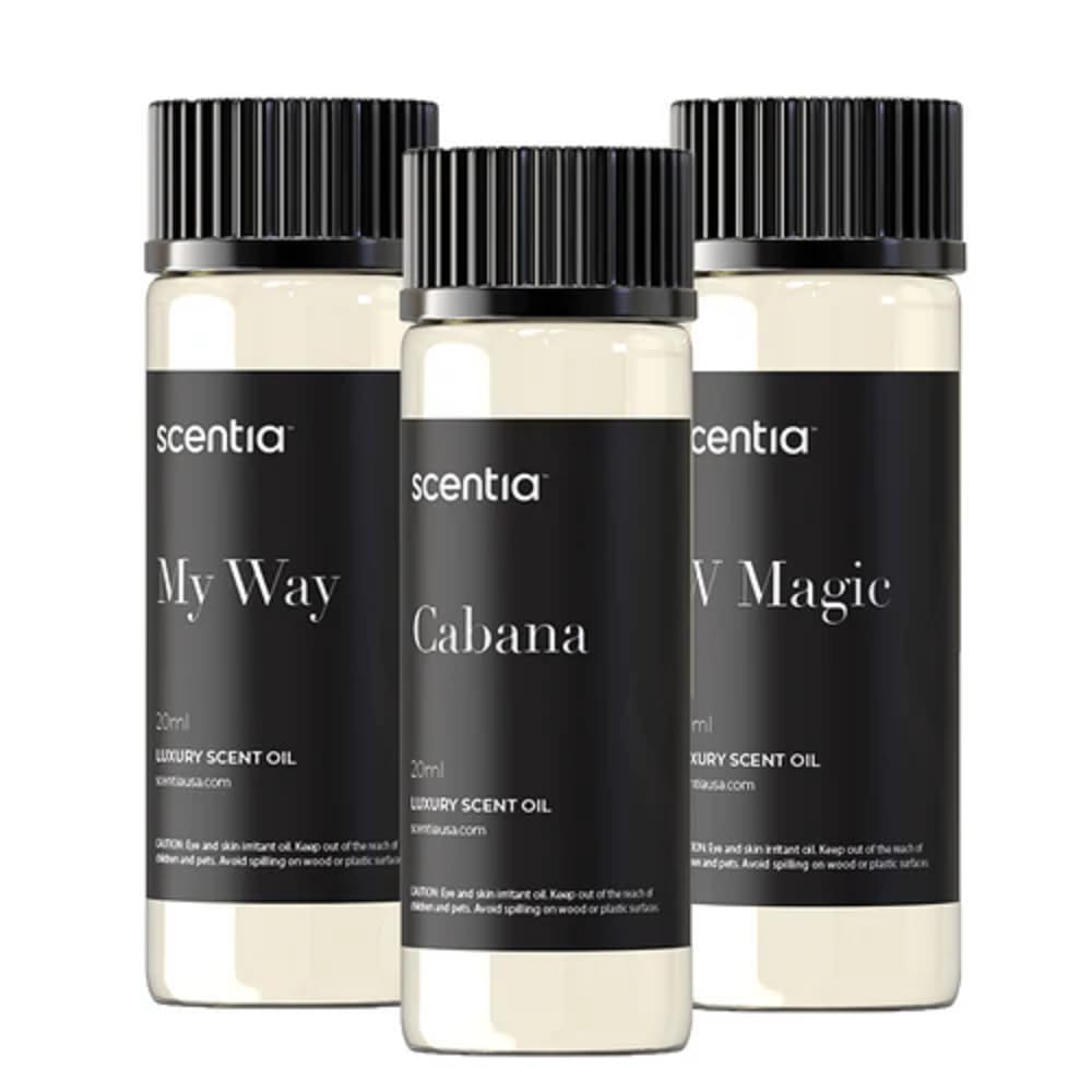 Scentia Hotel Diffuser Oil | Aromatherapy Fragrances Inspired by 5-Star Hotels | Luxurious Scents Gift Set - 3 x 20ml Bottles Set - The 1 Hotel Miami, W Hotel, The Ritz Carlton