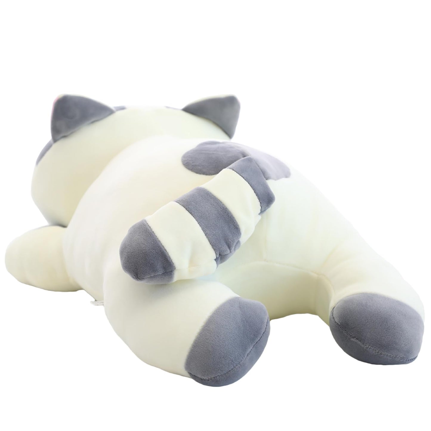 (Gray) - elfishgo Cat Big Plush Hugging Pillow, Super Soft Kitten Kitty Stuffed Animals Toy Gifts for Kids, Girls, Bed, Christmas, Valentine 60cm (Grey)