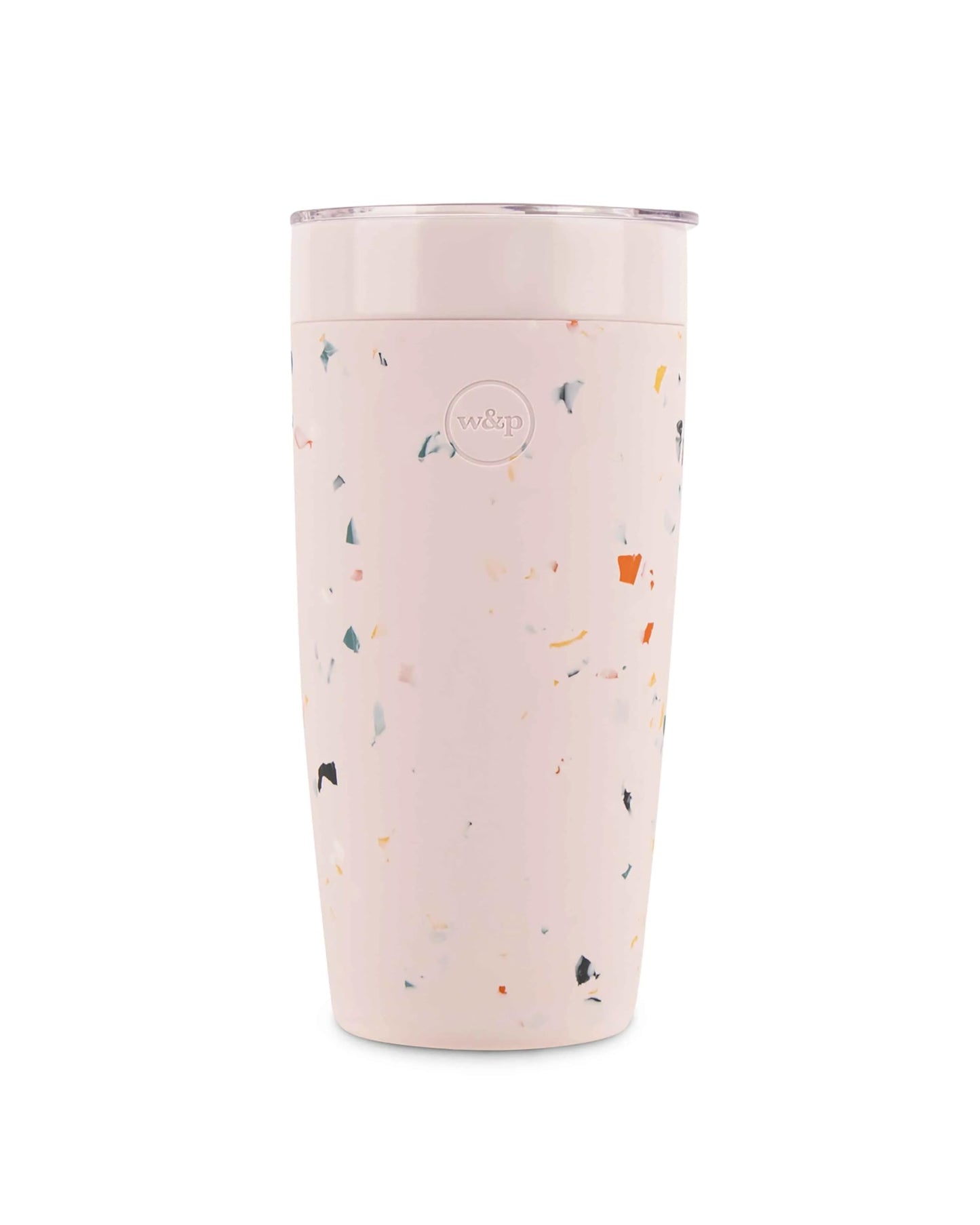 W&P Porter Insulated Tumbler 20 oz | No Metallic Aftertaste Ceramic Coated for Water, Coffee, & Tea | Wide Mouth Vacuum Insulated | Dishwasher Safe, Terrazzo Blush