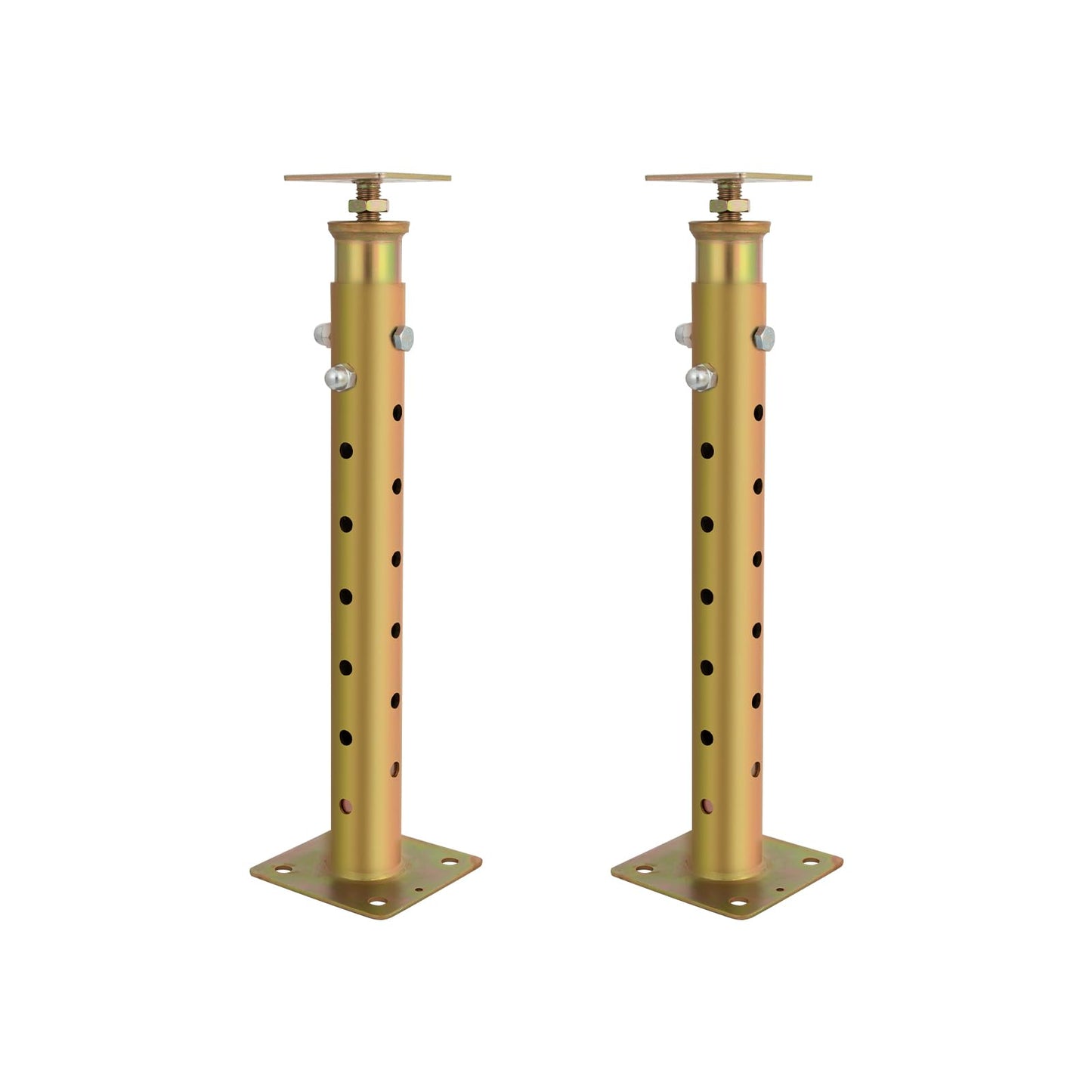 2 Pcs Adjustable House Floor Jacks, 18"-36”(1'5"-3') Height Range, Heavy Duty Support Joist Beam Basement Jack Post Pole for Leveling, Maximum Height Capacity 5570lbs, Galvanized