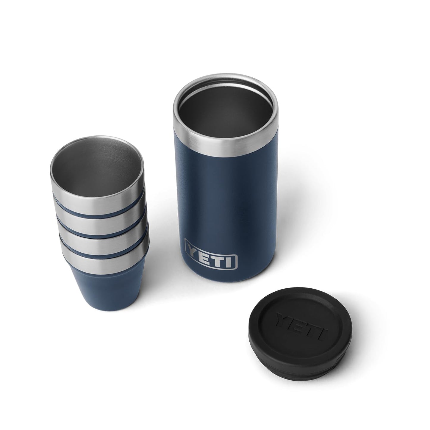 YETI Shot Glasses with Carrying Case, Set of 4, Navy