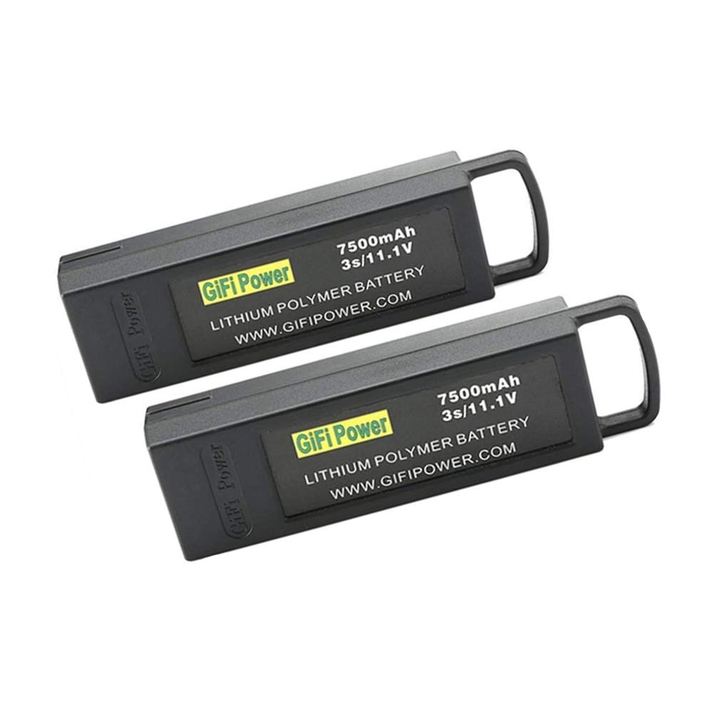 7500mAh LiPo Battery for YUNEEC Q500, 11.1V 3S High Capacity Quadcopter Battery for YUNEEC Q500+PRO/Q5004K - 2 Pack Drone Batteries