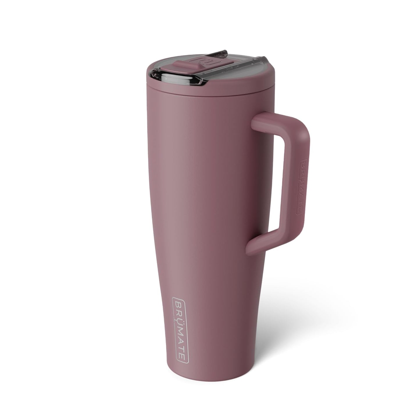 BrüMate Era Flip 40oz Tumbler with 100% Leakproof Covered Straw Lid | Hygienic Covered Straw | Insulated Stainless Steel Water Bottle with Handle | Cup Holder Friendly | BPA-Free (Rose Taupe)