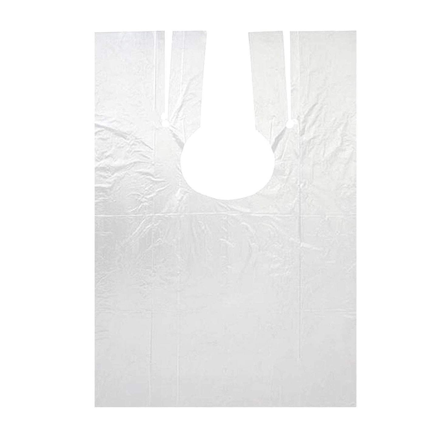 TAICHEUT 400 Pcs 35 x 47 Inch Disposable Clear Hair Salon Capes, Plastic Disposable Waterproof Capes Disposable Hair Cutting Capes for Barbershop and Salon, Clear