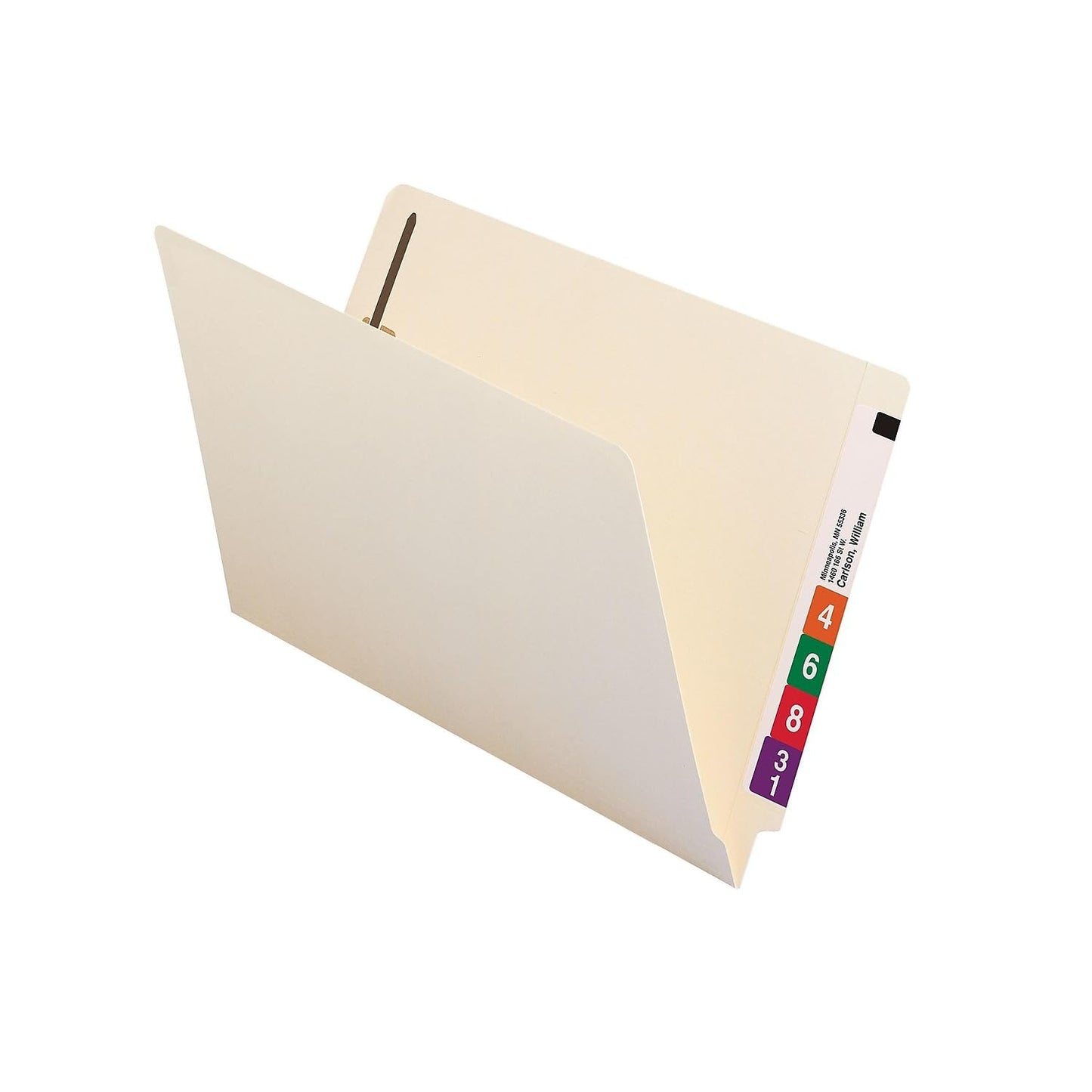 Smead End Tab Fastener File Folder, Shelf-Master Reinforced Straight-Cut, Legal Size, Manila, 50 per Box, 37115