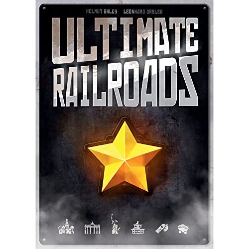 Z-Man Games Ultimate Railroads Board Game | Worker Placement Strategy Game | Train Route-Building Game for Adults and Kids | Ages 12+ | 1-4 Players | Average Playtime 90-120 Minutes