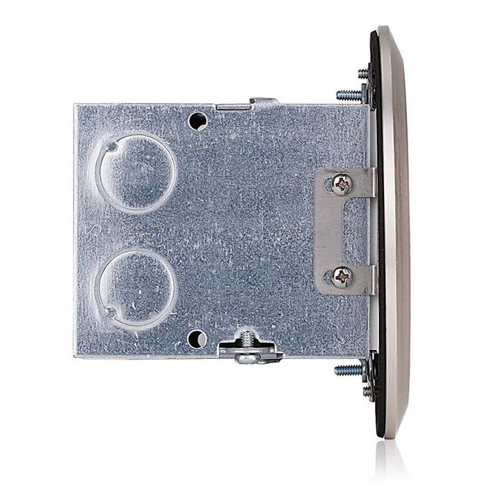 Leviton 25251-TFN 15 Amp 1-Gang Floor Box Assembly, Commercial Grade, Tamper-Resistant, Self-Grounding