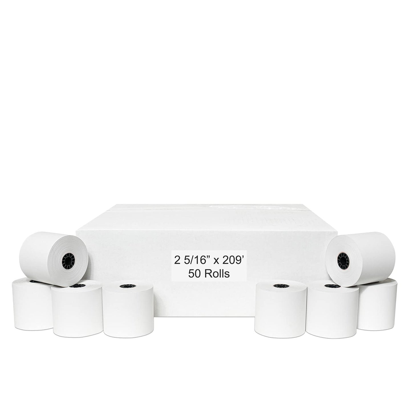 2 5/16" x 209' Gilbarco Thermal Gas Pump Paper Rolls (50 rolls)