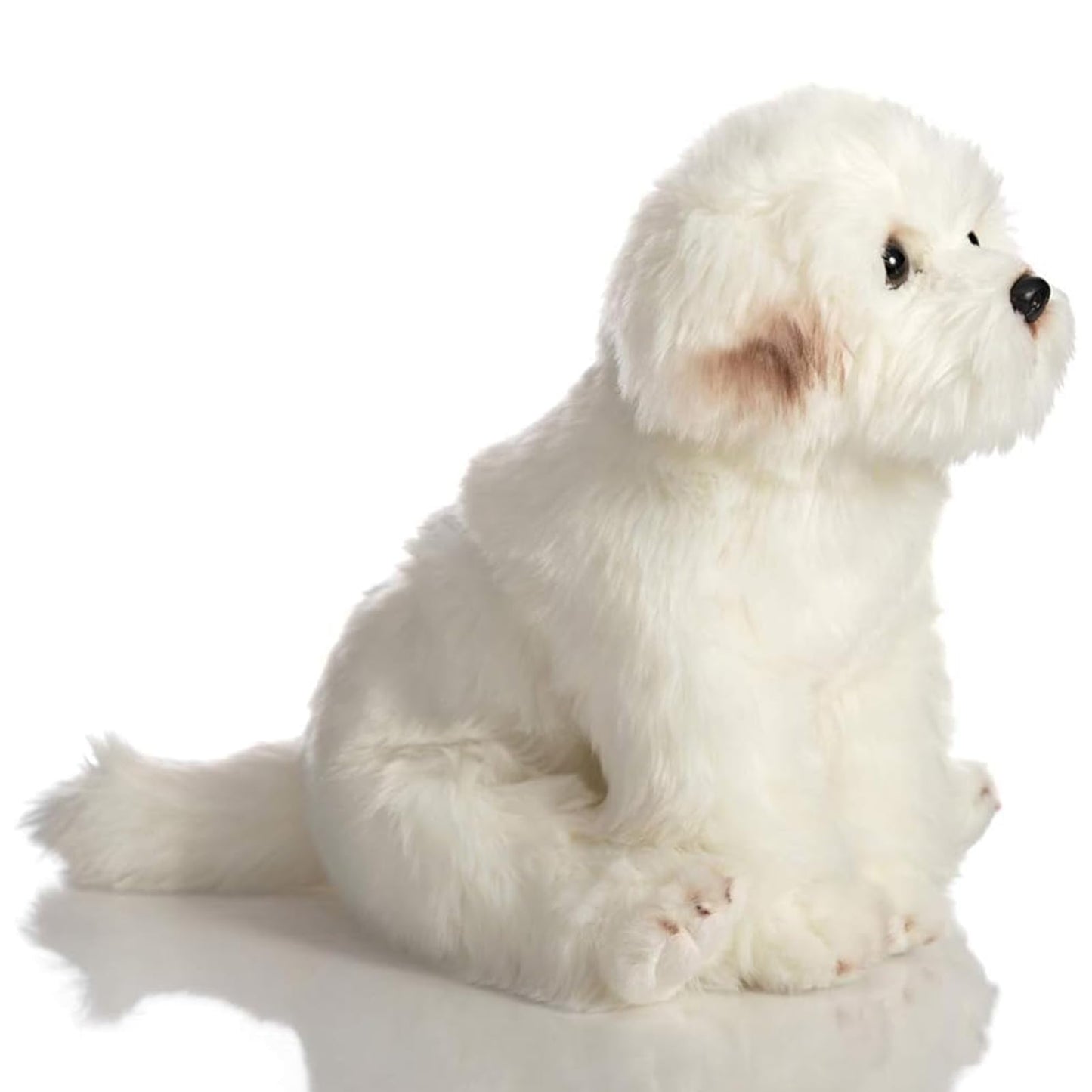 HollyHOME Maltese Stuffed Animal Realistic Maltese Dog Plush Toy Pet Gift for Kids 13 inches