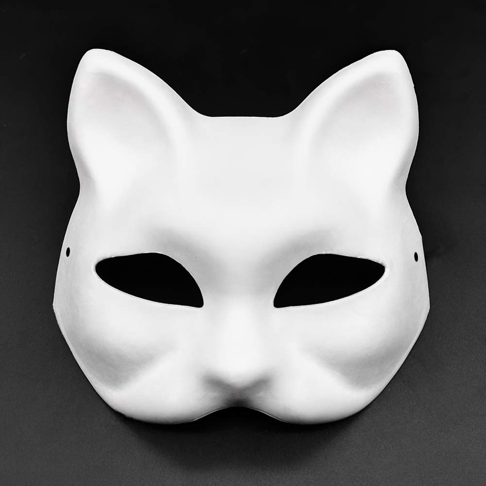 Lynkaye White Plain Masks,16 pcs DIY Unpainted Masquerade Masks(16 Pcs) (Style B)