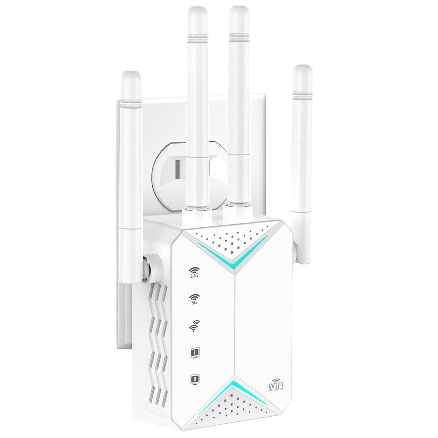 2025 WiFi Extender Signal Booster for Home - 1200Mbps Dual Band, Covers 12880 Sq Ft & 108 Devices, Long Range Internet Booster with Ethernet Port, Easy Setup