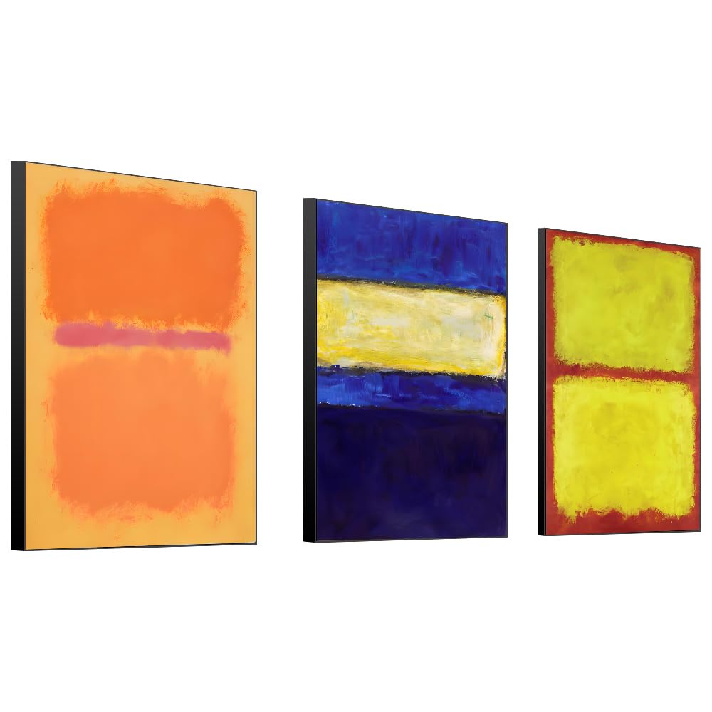FCHUI Wall Art, Canvas Frame Simple Natura Abstract World Famous Painting Prints, Large Size Paintings Set of 3 Aesthetic Wall art decor for Living Room Bedroom Kitchen Office