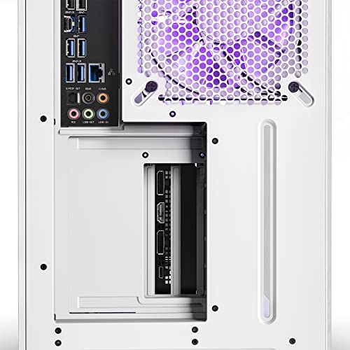 NZXT Vertical GPU Mounting Kit - AB-RH175-W1-175 mm PCIe 4.0x16 Riser Cable - GPU Holder - Sturdy Steel Bracket - White