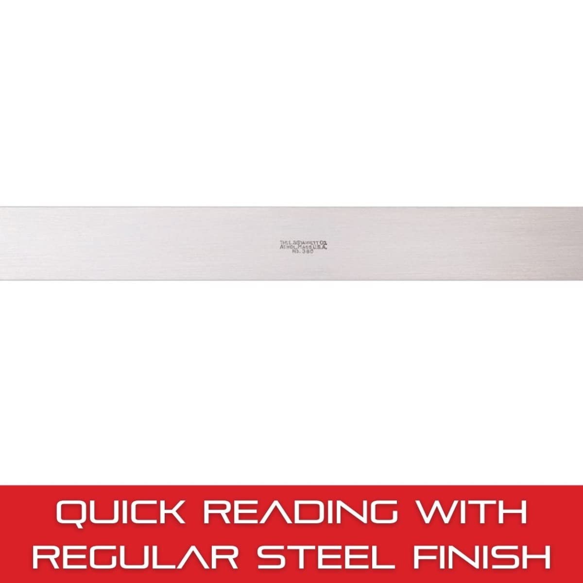 Starrett Steel Straight Edge with Regular Finish - Not Beveled or Graduated, Quick Reading - 12" Length, 11/64" Thickness, 1-13/32" Width, +/- .0002" per Foot Accuracy - 380-12