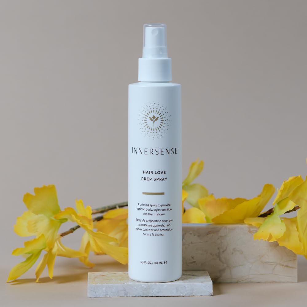 INNERSENSE Organic Beauty - Natural Hair Love Prep Spray For Body, Style Retention + Thermal Care | Non-Toxic, Cruelty-Free, Clean Haircare (Full Size, 6 fl oz | 198 ml)