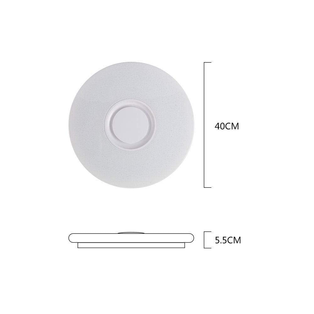 Upgrade WiFi Music Ceiling Light with Bluetooth Speaker and Remote Control, 15 inch Dimmable Ceiling lamp Compatible with Alexa and Google Home 36W RGB Family Party Lights for Bedroom Living Room